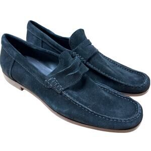 To Boot New York NWOB Leather Suede Penny Loafer Navy Blue Men's Size 11.5